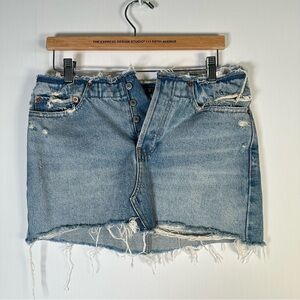 Abercrombie & Fitch Jean Low Rise Micro Mini Skirt Size 26/2 Y2K